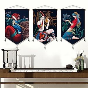 Ethnic Style Woven Bohemian Wall Tapestry Art Decor Blanket Curtain Hanging Home Bedroom Living Room Decoration Nordic Cotton Linen Tassel miniinthebox