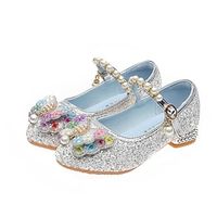 Girls' Heels Daily Dress Shoes Princess Shoes School Shoes Glitter Portable Breathability Non-slipping Princess Shoes Big Kids(7years ) Little Kids(4-7ys) Gift Daily Walking Shoes Bowknot Buckle Lightinthebox - thumbnail