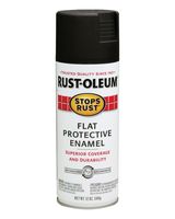 RustOleum Stops Rust Flat Spray Black 12Oz