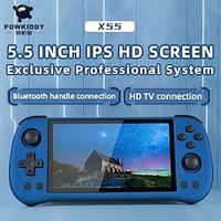 POWKIDDY X55 5.5 INCH Handheld Portable Video Game Consoles EE Linux System TV HDMI Retro Player 512G 60000 Games PSP PS1 Gift Lightinthebox - thumbnail