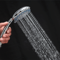 5 Tap Positions ABS Hand Held Water Saving Pressurize Shower Head Large Discharge Area - thumbnail