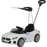 Megastar Ride On Licensed 3673C Push Car With Handle And Canopy - White (UAE Delivery Only) - thumbnail