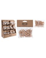 Homesmiths Christmas Wood Clips Set 4 Assorted 1 Piece