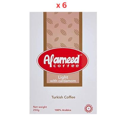 Alameed Coffee Light With Cardamom 250G Pack Of 6 Alameed Coffee Light With Cardamom 250G Pack Of 6