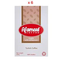 Alameed Coffee Light With Cardamom 250G Pack Of 6