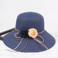 Women Summer Foldable Straw Bucket Hat