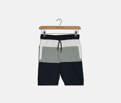 Big Boys Ignacio Pieced Colorblocked Shorts  Indigo