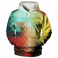 Men's Pullover Hoodie Sweatshirt Graphic Casual Daily Weekend 3D Print Casual Hoodies Sweatshirts  Red Lightinthebox - thumbnail