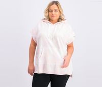 Womens Performance Plus Size Tie Dye Short-Sleeve Hoodie  Blush Combo - thumbnail