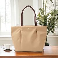 Women's Tote Shoulder Bag Diaper Bag Tote Polyester Office Daily Holiday Buttons Large Capacity Waterproof Solid Color Dark Grey Black Pink Lightinthebox