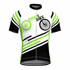 21Grams Men's Short Sleeve Cycling Jersey Summer Spandex Polyester White Stripes Patchwork Bike Jersey Top Mountain Bike MTB Road Bike Cycling Quick Dry Moisture Wicking Breathable Sports Clothing Lightinthebox