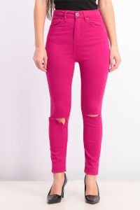 Womens Skinny High Rise Pants  Fuchsia