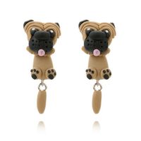 Ugly Cute Clay Pug Dog Earrings