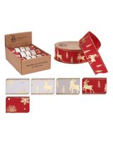 Homesmiths Christmas Ribbon 25mm Xmas Print Assorted 1 Piece