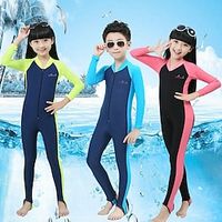 Bluedive Boys Girls' Rash Guard Dive Skin Suit UV Sun Protection UPF50 Breathable Full Body Lycra Swimsuit Front Zip Swimming Diving Surfing Snorkeling Patchwork Spring   Fall Summer / Stretchy miniinthebox - thumbnail