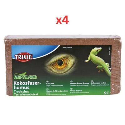 Trixie Coco Soil Tropical Terrarium Substrate - 9L (Pack Of 4)