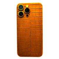 Merlin Craft Customized iPhone 16 Pro Max 1TB, Orange Leather Alligator Gold