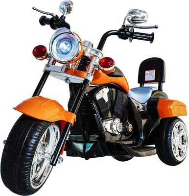 Megastar Freddo Battery Powered Chopper Style Electric Bike Ride On Trike - Orange (UAE Delivery Only)