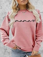 Women's Mama Graphic Print Comfortable Soft Sweatshirt Tops