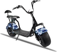 Megastar Coco City Harley 60 V Electric Fat Tyre Scooter Army - Blue (UAE Delivery Only)