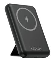 Levori 5000mah Wireless Magnetic Magsafe 15 Watt Power Bank, Black - LP411-BK