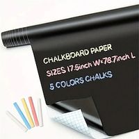 Chalkboard Contact Paper Roll 45200cm (17.778.7)5 Chalks Included Self Adhesive Chalk Paper Removable Diy Blackboard Wall Sticker For School Office Home Art Lightinthebox - thumbnail