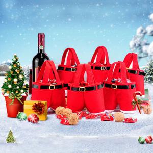 Merry Christmas Gift Treat Candy Wine Bottle Bag