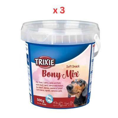 Trixie Soft Snack Bony Mix Dog Treats 500G (Pack Of 3) Trixie Soft Snack Bony Mix Dog Treats 500G (Pack Of 3)