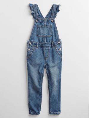 Toddler Denim Ruffle Overalls with Washwell™ Toddler Denim Ruffle Overalls with Washwell™