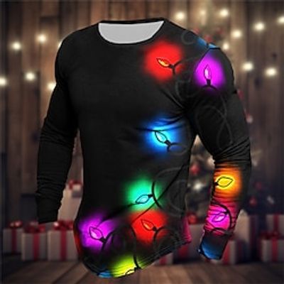 Graphic Lanterns Fashion Designer Casual Men's 3D Print T shirt Tee Sports Outdoor Holiday Going out Christmas T shirt Black Burgundy Green Long Sleeve Crew Neck Shirt Spring Fall Clothing Apparel Lightinthebox Graphic Lanterns Fashion Designer Casual Men's 3D Print T shirt Tee Sports Outdoor Holiday Going out Christmas T shirt Black Burgundy Green Long Sleeve Crew Neck Shirt Spring Fall Clothing Apparel Lightinthebox