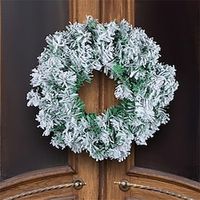 Christmas Door With Wreaths Snowflakes Wreaths And Display Windows to Create a Festive Atmosphere miniinthebox - thumbnail