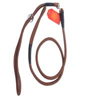 Helepet Adjustable Round Slip Dog Leash Brown XS