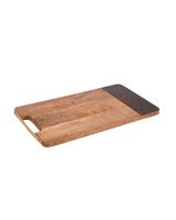 Artesa Mango Wood Rectangular Serving Platter with Tortoiseshell Resin Edge