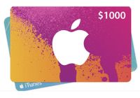 $1000 USA Apple iTunes Gift Card (Instant E-mail Delivery)