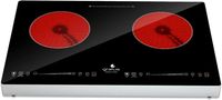 Gratus Electric Cooker Double Burns Infrared Sensor Touch & Knob Controller 1500W - GRDIC2115ZGC