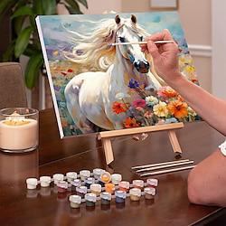 1pc DIY Horse Painting Kit for Adults 16 20 Inch Acrylic Paint by Numbers Set Easy to Follow Manual Relaxing and Creative Activity for Beginners Home Decorative Art Piece Lightinthebox