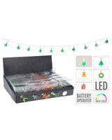 Homesmiths Christmas LED Chain 10LED Warm White 4 Assorted Colors & Design 1 Piece
