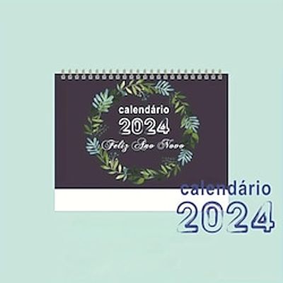 1pc 2024 Brazil Desk Calender, 8.46 X 5.63inch Desk Calender, Spiral Bound, Monthly, Portuguese, Brazilian Holiday, Academic Year Standing Desk Calendar With Planner Stickers Lightinthebox