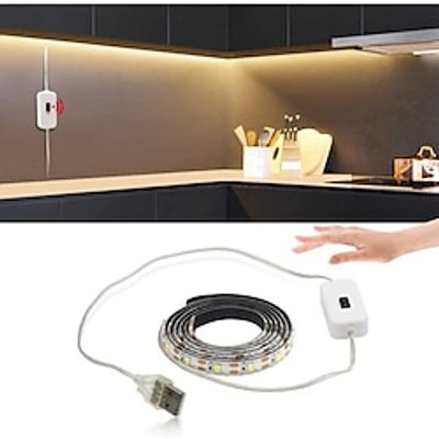 USB 5V Hand Sensor LED Strip Light for Under Cabinet Closet Hallway Stairway Wardrobe Kitchen Vanity 1M 2M 5M Lightinthebox