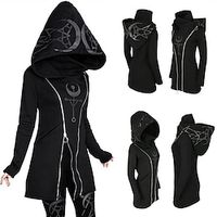 Goth Girl Plus Size Retro Vintage Punk  Gothic Steampunk Coat Hoodie Outerwear Women's Costume Vintage Cosplay Party Long Sleeve Coat Masquerade miniinthebox - thumbnail