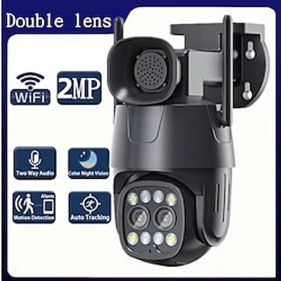IP Camera Wifi/4G Sim Card PTZ HD 2MP Dual Lens 2.8mm-8mm Outdoor AI Human Tracking Color Night Vision Audio Security Camera miniinthebox