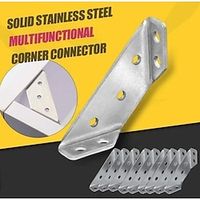 Universal Stainless Steel Furniture Corner Connector Shelf Support Fastener.Stainless Steel Corner Brace, Triangular Flange Angle Bracket Mending Plate, Furniture Fastener Joint Corner Connector Lightinthebox - thumbnail