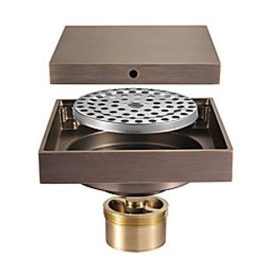 Antique Brass 10cm10cm Shower Bathtub Hair Stopper Drain Protector, Easy Clean Drain Cover Strainer Trap for Bathroom and Kitchen Sink miniinthebox
