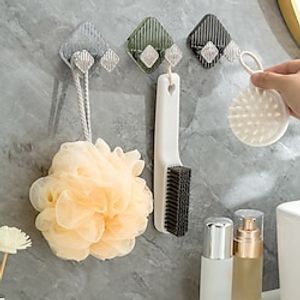 8PCS Creative Plug Holder Punching-free Wall Adhesive Key Bag Hanger Hook Bathroom Gadget Towel Razor Rack Kitchen Gadgets Lightinthebox