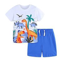 2 Pieces Toddler Boys T-shirt Shorts Outfit Graphic Short Sleeve Set School Fashion Daily Summer Spring 3-7 Years Lightinthebox