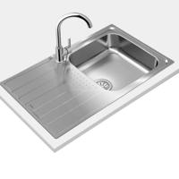 TEKA |Universe 50 T-XP 1B 1D PLUS| Inset reversible stainless steel sink in 50 cm