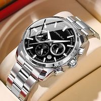 CRRJU Men's Watches Luxury Business Waterproof Calendar Quartz Watches for Men Chronograph Stainless Steel Wristwatches miniinthebox - thumbnail