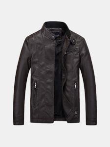 Biker Thick PU Leather Jacket