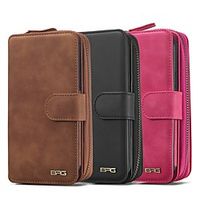 Phone Case For Apple Full Body Case iPhone 12 Pro Max 11 SE 2020 X XR XS Max 8 7 6 Wallet Card Holder Shockproof Solid Colored PU Leather Lightinthebox - thumbnail