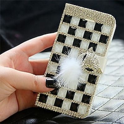 Phone Case For Samsung Galaxy Wallet Card A73 A53 A33 A13 S22 Ultra Plus S21 FE S20 A72 A52 A42 Note 20 Ultra S10 S10 Plus S10 Lite Note 10 Note 10 Plus Rhinestone Full Body Protective Card Holder miniinthebox